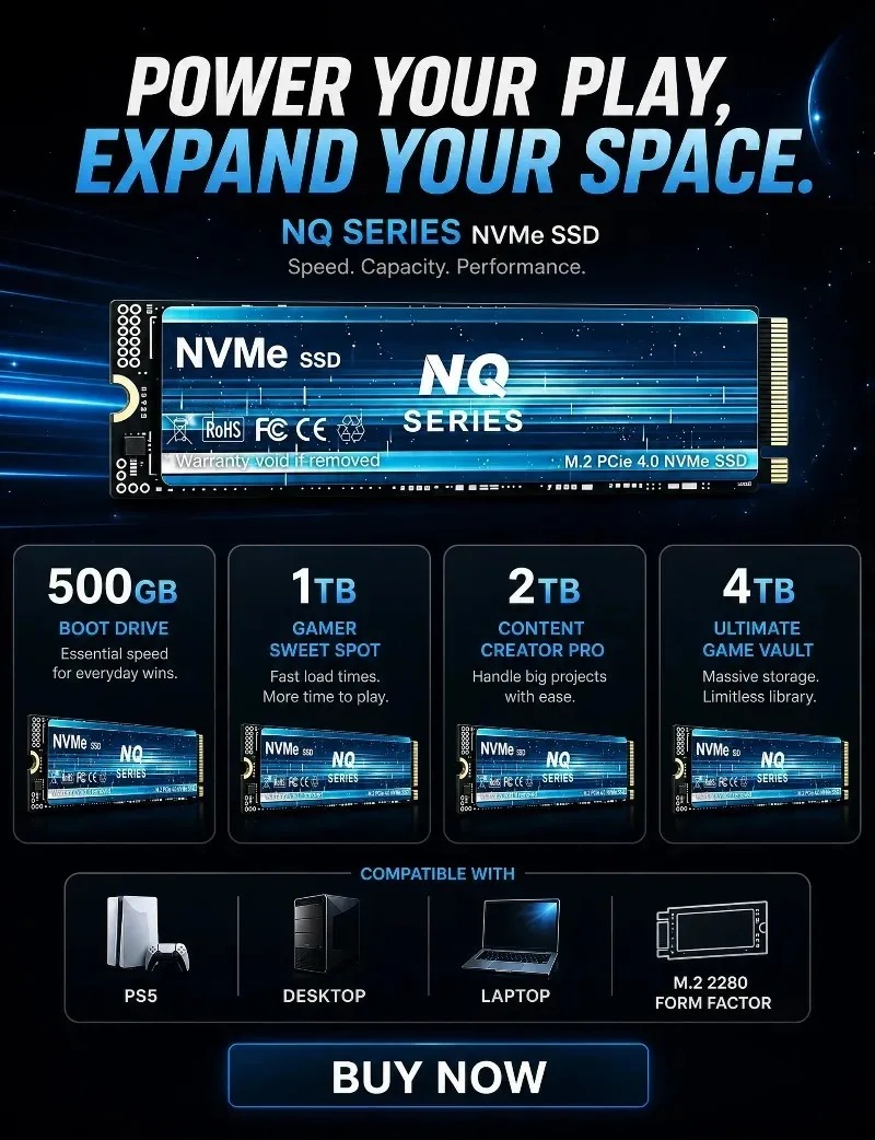 NQ SERIES NVME SSD 2TB/4TB NVM - M.2 Nvme 4Tb Pcie 4.0 Ssd 评论和价格